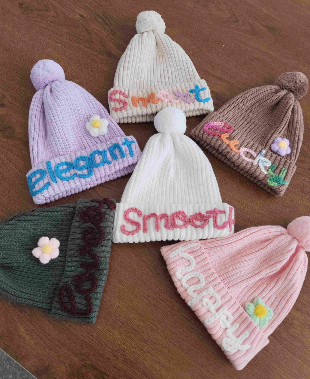 Hand Embroidered Name Beanie-Pre Order