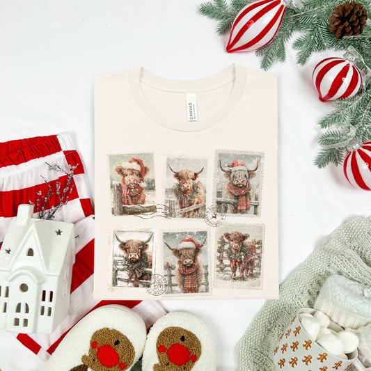 Christmas cow stamps-DTF&UV