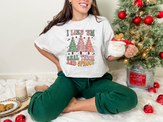 I Like ‘Em Real Thick And Sprucy Leopard Tree - DTF