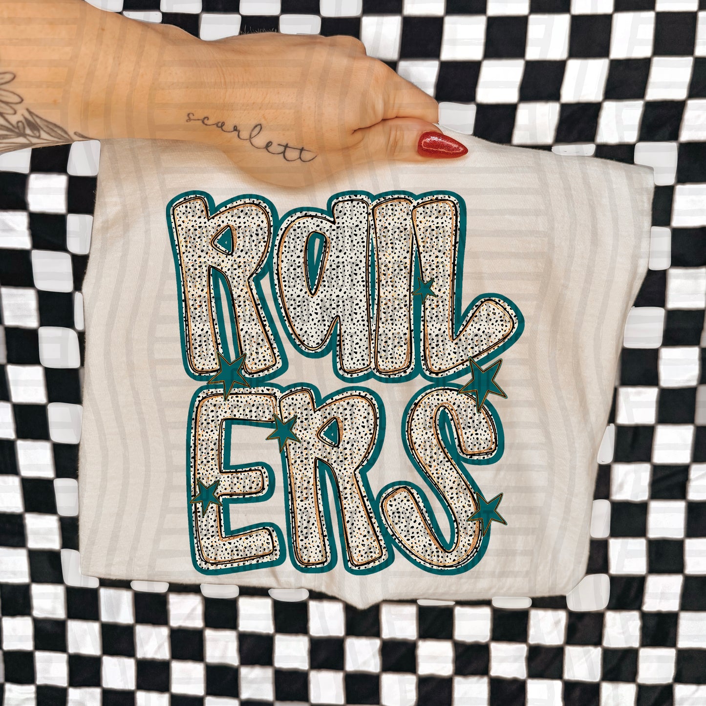 Teal Dotty (DROPDOWN MENU)-DTF&UV