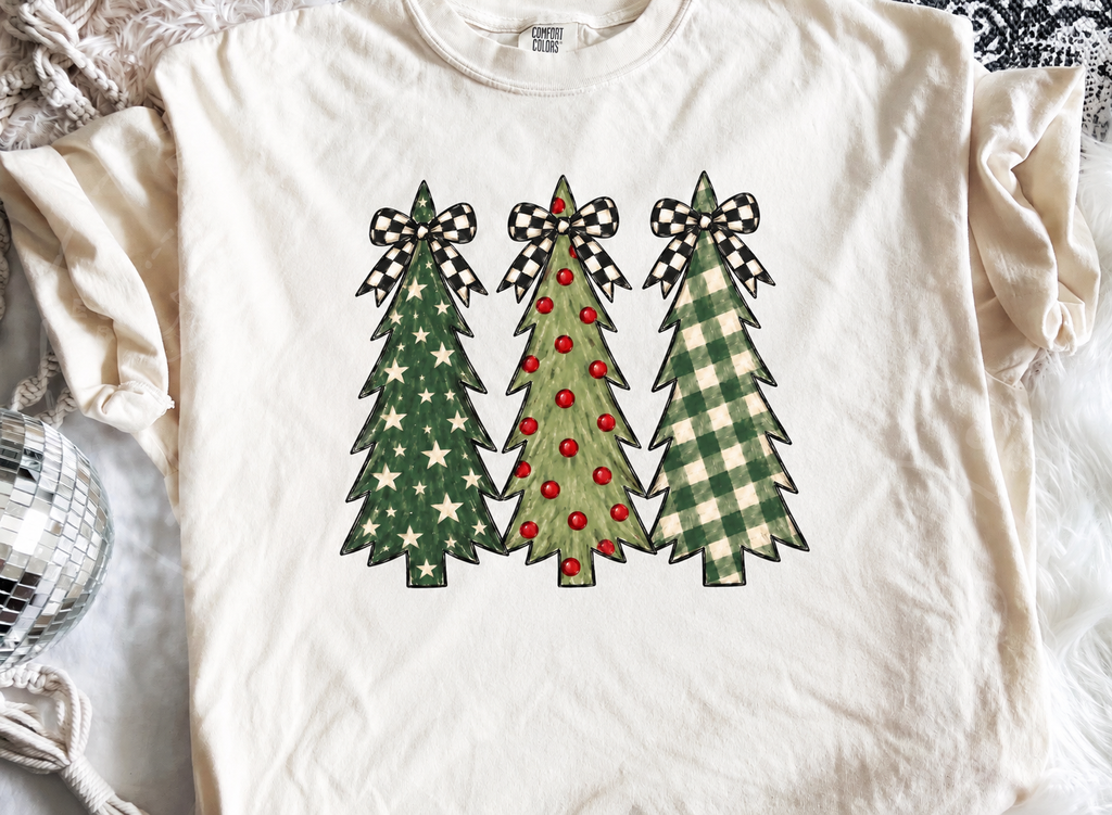 Star, berry, plaid trees- DTF