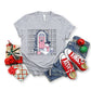 I Love Christmas Most Of All Snowman And Pink Door -DTF