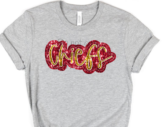 Chiefs red gold seguin-DTF