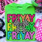 Friyay with Checkered bow- DTF&UV