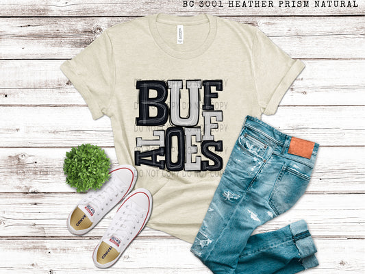 Buffaloes Black and Silver - DTF