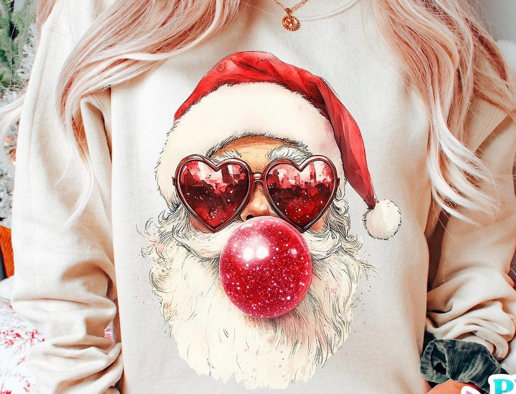 Red Bubble Gum Santa- DTF