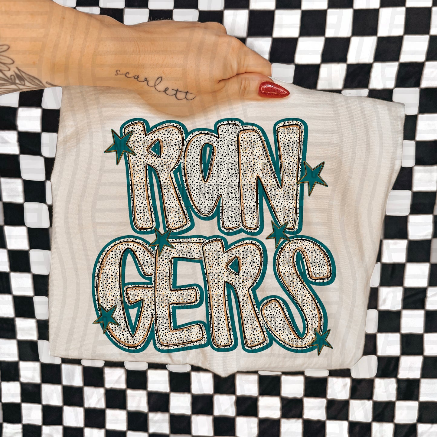 Teal Dotty (DROPDOWN MENU)-DTF&UV