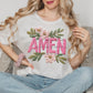 Amen faux pink embroidery-DTF