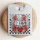 Baseball Mascots Faux Embroidery Checkered Sequins -DTF