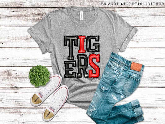 Tigers Black and Red - DTF