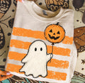 Ghost with pumpkin balloon -DTF&UV