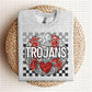 Baseball Mascots Faux Embroidery Checkered Sequins -DTF