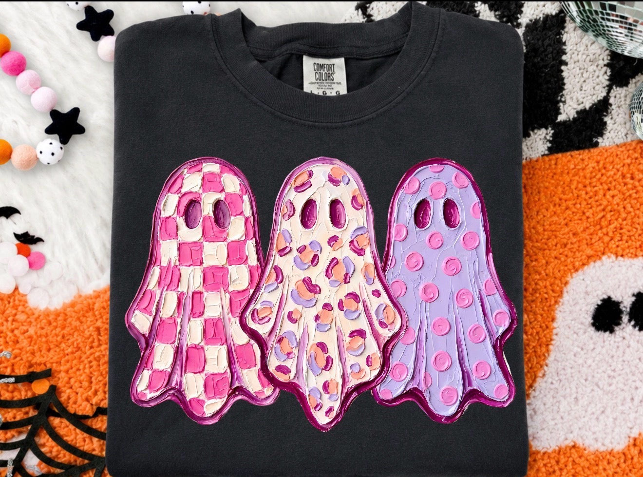 Checkered leopard purple ghosts -DTF&UV