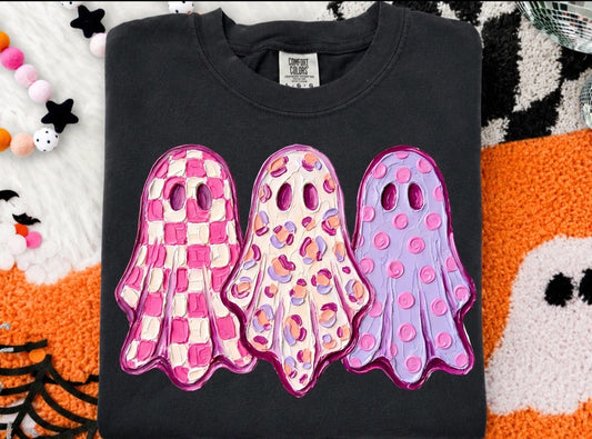 Checkered leopard purple ghosts -DTF&UV