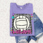 Bright preppy volleyball- (DROPDOWN MASCOT)-DTF&UV