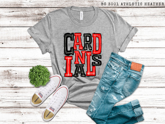 Cardinals Black Red - DTF