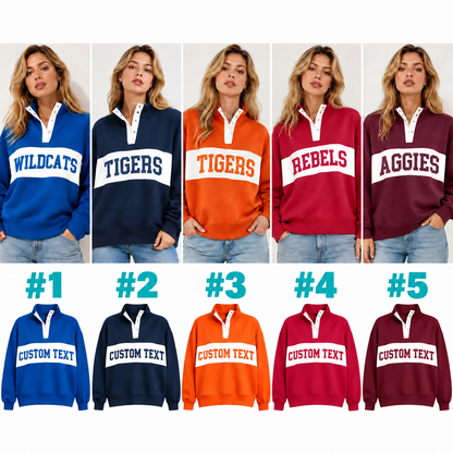 ABI Snap Placket Pullover Sweatshirt -Pre Order