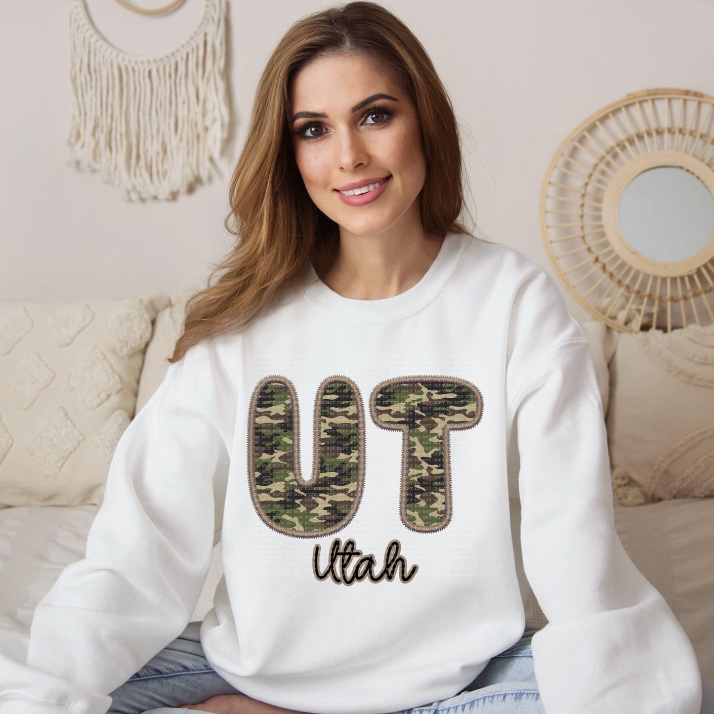 Camo Faux Embroidery States (ALL STATES)-DTF