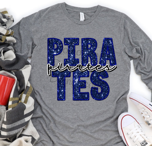 Pirates stacked sequin -DTF