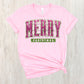 Merry christmas pink and green sequin-DTF