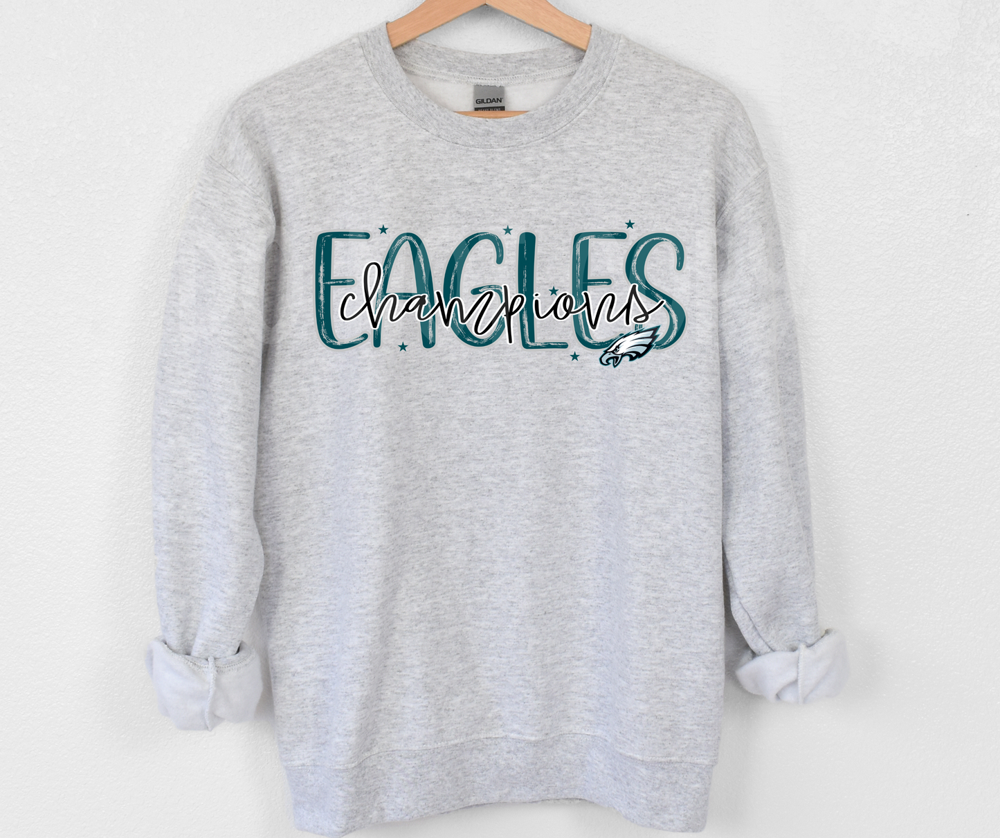 Teal Champions Football Words -DTF