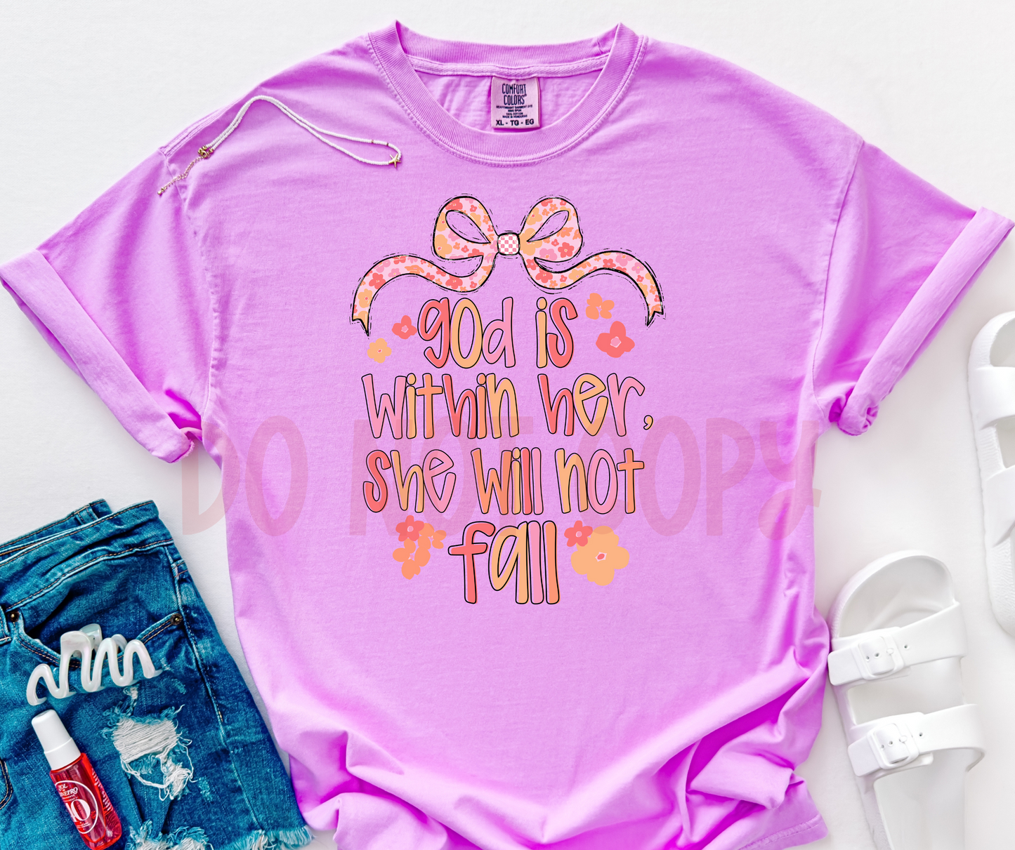 GOD IS WITHIN HER SHE WILL NOT FALL-dtf