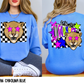 Bright Checkered Mascots (BACK- Dropdown)-DTF&UV
