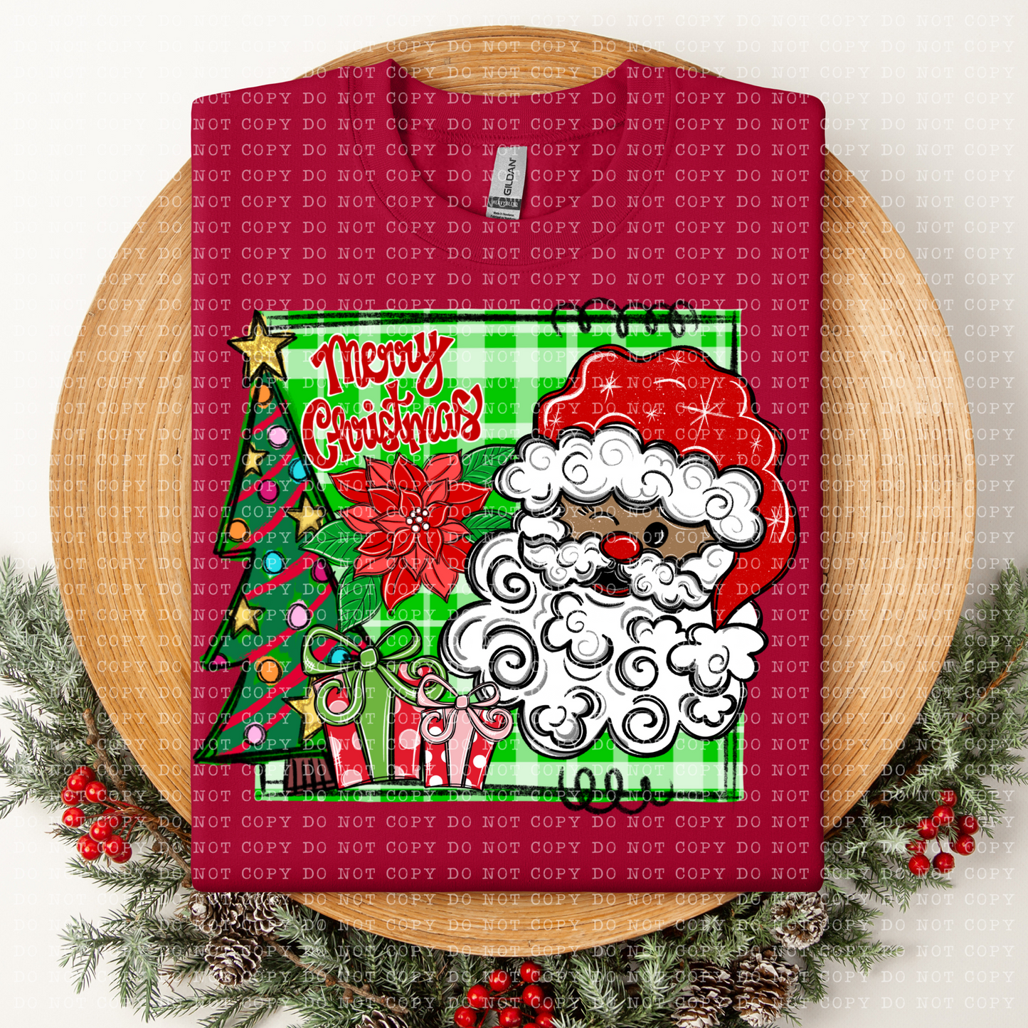 MERRY CHRISTMAS SQUARE SANTA 2-dtf