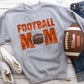 Orange sequin Football mom-DTF