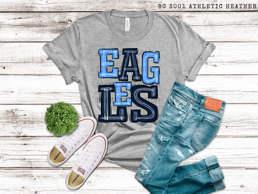 Eagles Light Blue And Navy - DTF