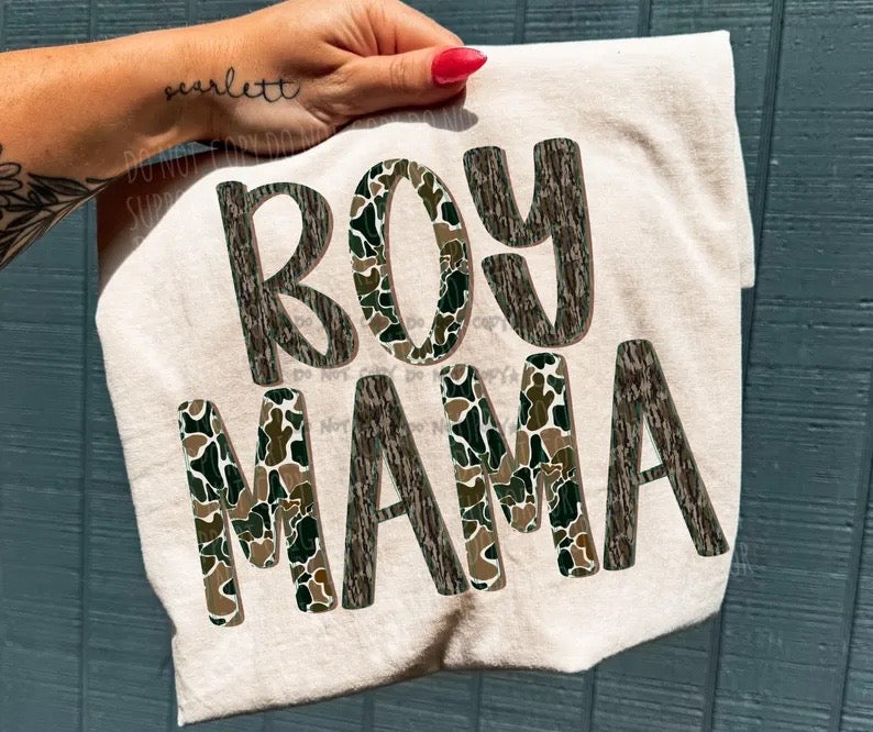 Boy Mama multi camo-DTF&UV