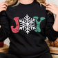 Joy distressed with snowflake-DTF