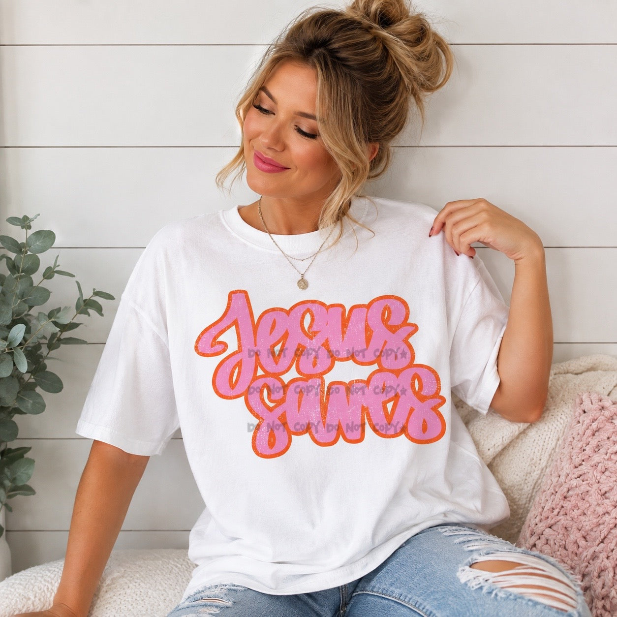 Jesus saves orange and pink - DTF DEAL