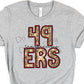 49ers gold sequin-DTF