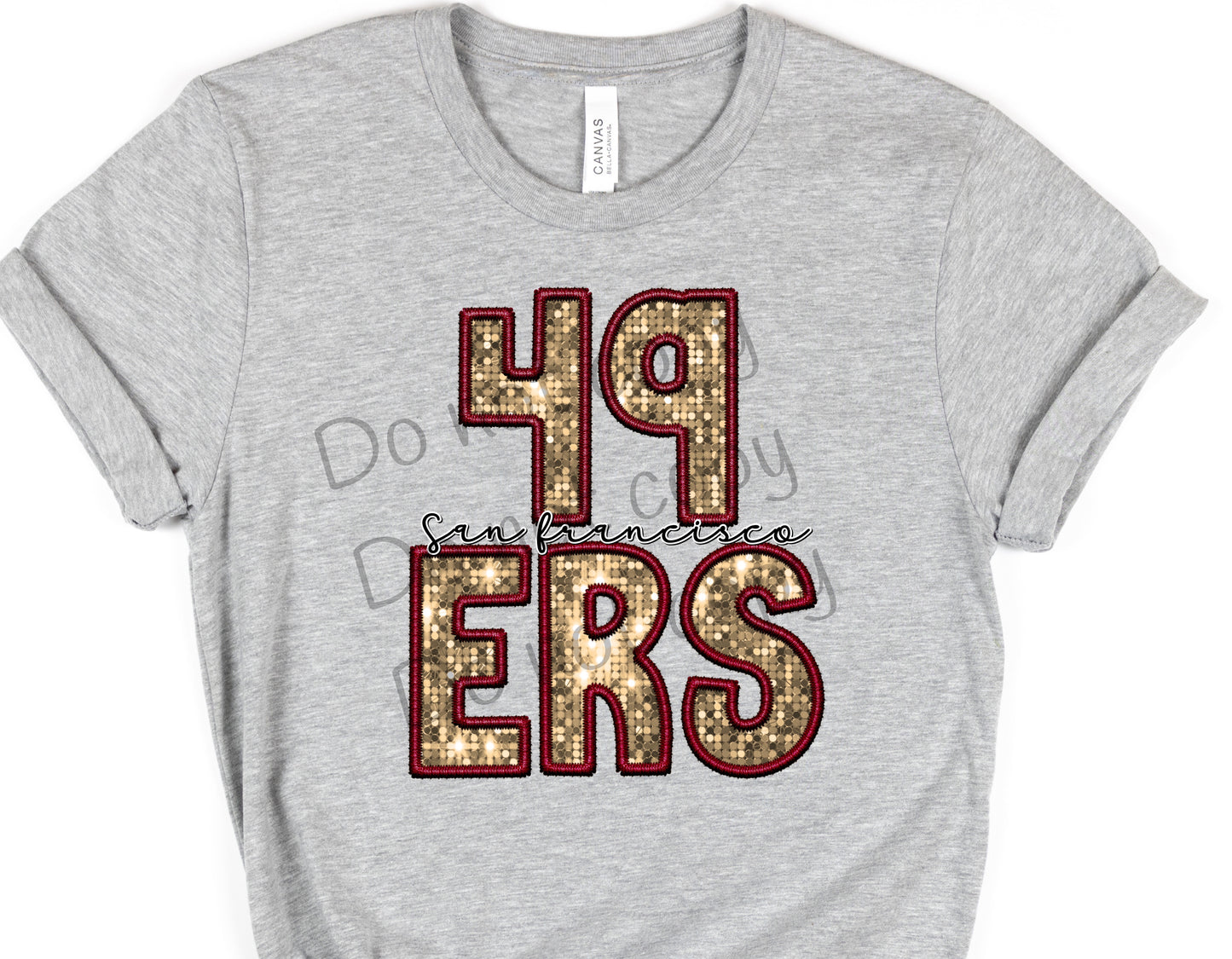 49ers gold sequin-DTF