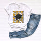 2024 Grad Cap Stacked Yellow Gold - DTF