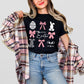 Happy Easter with pink bows-DTF