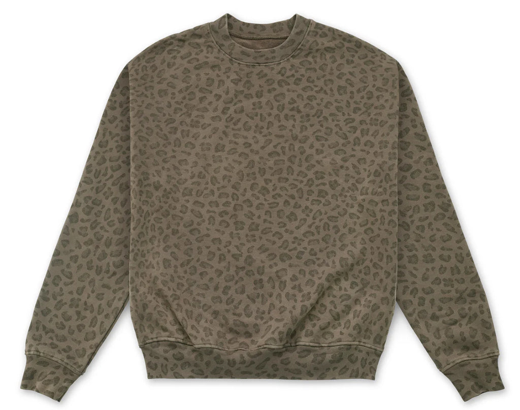 Brown Leopard Crewneck-Preorder closes 10/16