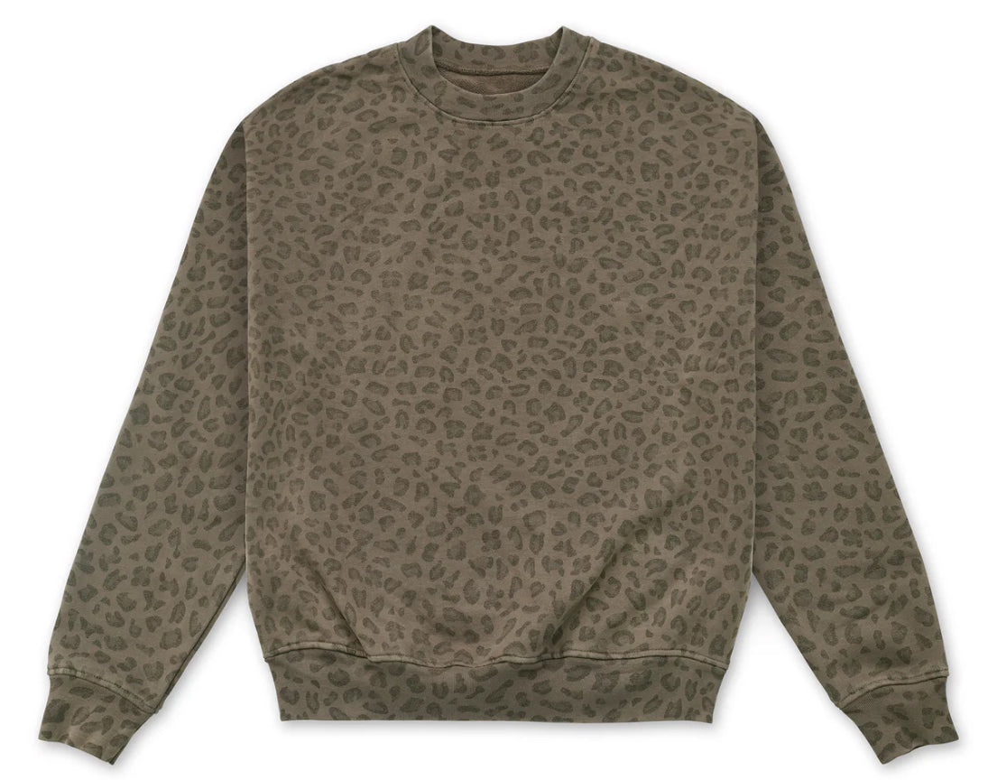 Brown Leopard Crewneck-Preorder
