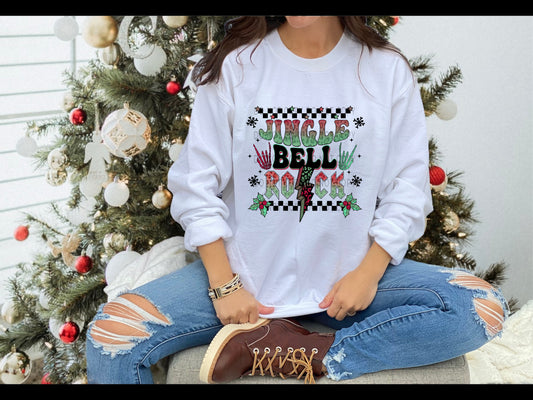 Jingle Bell Rock Green And Red Leopard Checkered - DTF