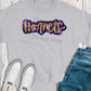 Hornets sequin purple gold-DTF