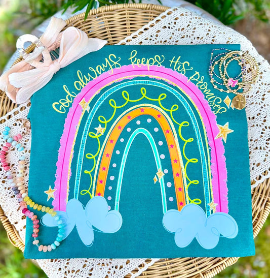 God always keeps his promises rainbow -DTF&UV