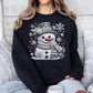 Winter snowman faux embroidery-DTF
