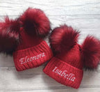 Double Pom Embroidered Beanie-Pre Order