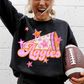 CHEER Pink Orange Stars Mascot (Dropdown)- DTF&UV