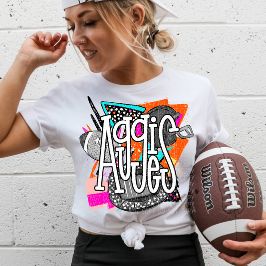 Bright Retro Football(Dropdown)-DTF&UV
