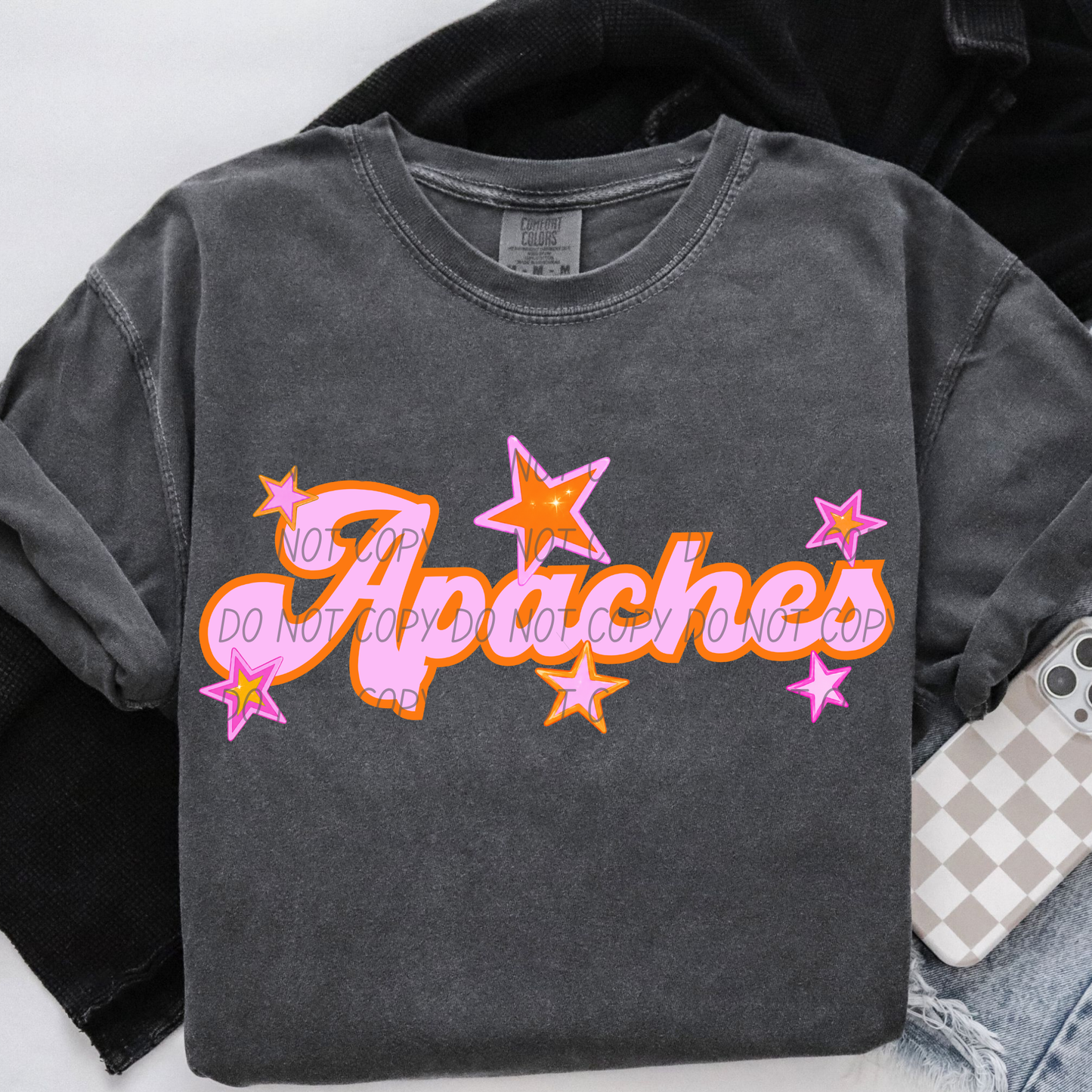Pink Orange Stars Mascot (Dropdown)- DTF&UV