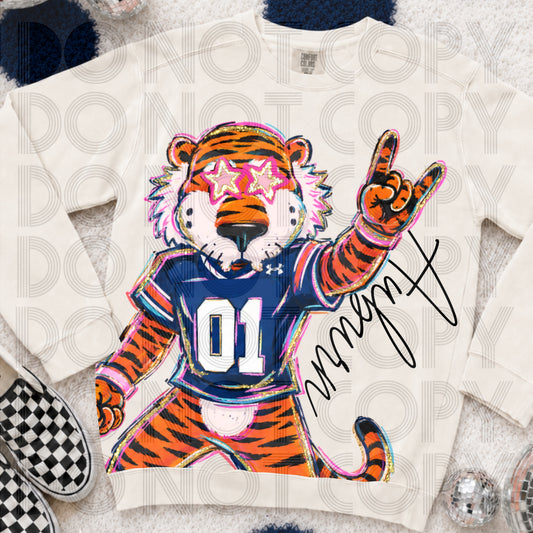 AUBURN delulu mascot -DTF&UV