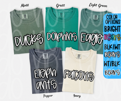 Mascots (ALL 105 MASCOTS in this listing)-DTF