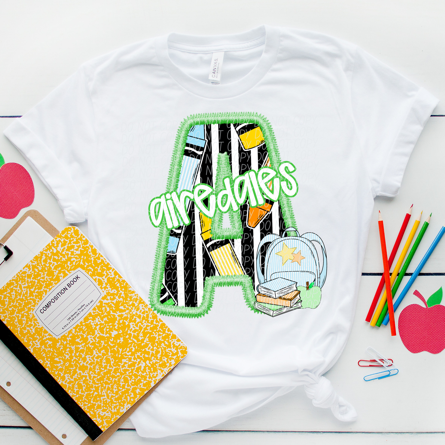 LETTER MASCOT GREEN (dropdown)-DTF&UV